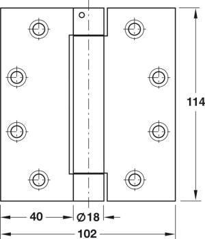 Preview: Federband für ungefälzte Türen bis 60 kg Startec